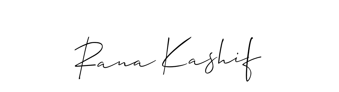 Use a signature maker to create a handwritten signature online. With this signature software, you can design (Allison_Script) your own signature for name Rana Kashif. Rana Kashif signature style 2 images and pictures png