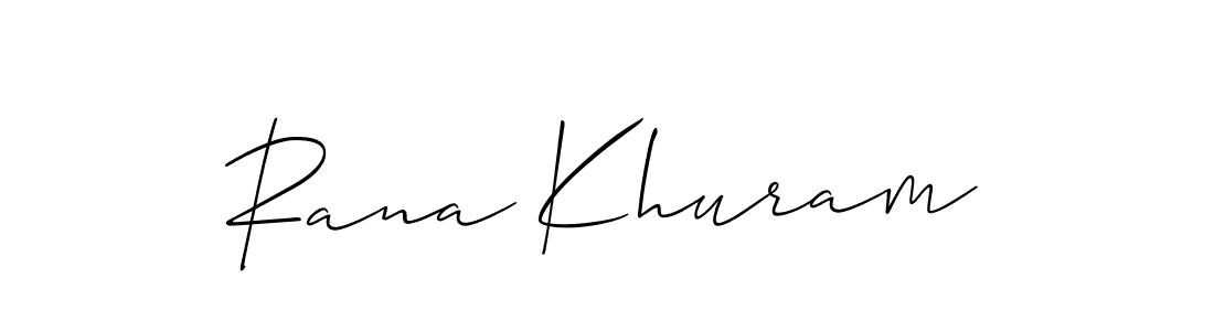 Similarly Allison_Script is the best handwritten signature design. Signature creator online .You can use it as an online autograph creator for name Rana Khuram. Rana Khuram signature style 2 images and pictures png