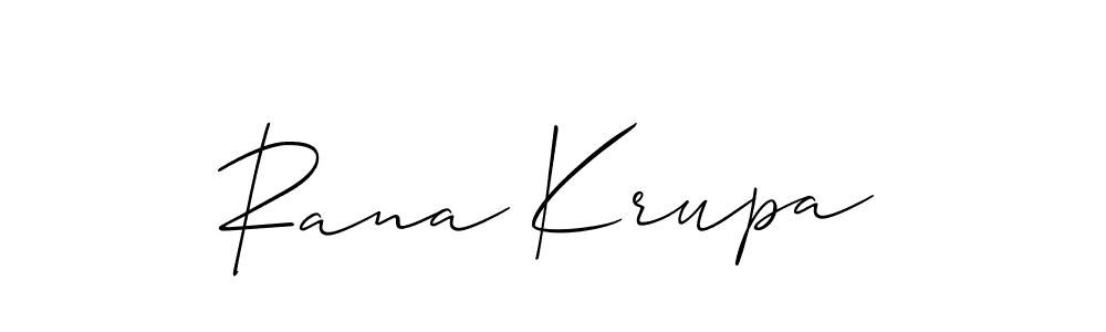 Also we have Rana Krupa name is the best signature style. Create professional handwritten signature collection using Allison_Script autograph style. Rana Krupa signature style 2 images and pictures png