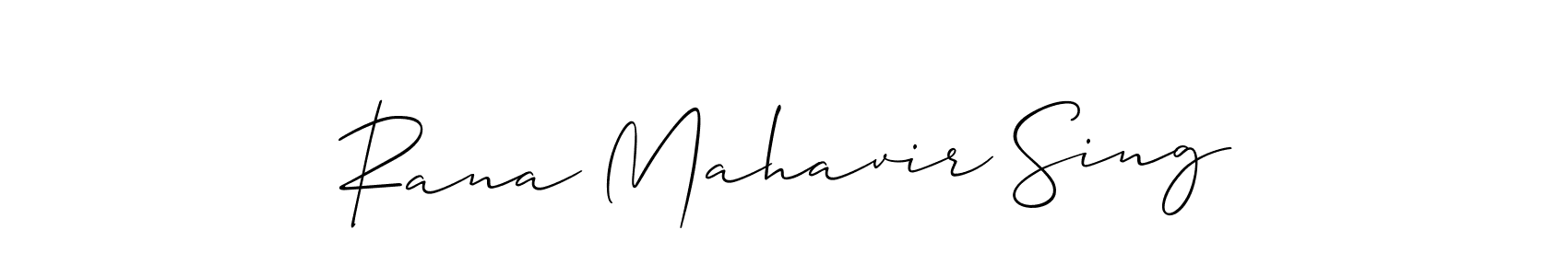Use a signature maker to create a handwritten signature online. With this signature software, you can design (Allison_Script) your own signature for name Rana Mahavir Sing. Rana Mahavir Sing signature style 2 images and pictures png
