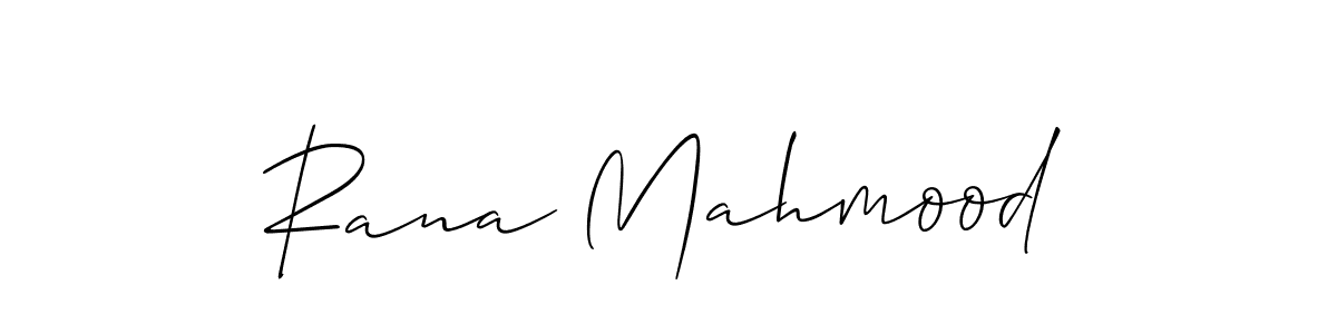 Use a signature maker to create a handwritten signature online. With this signature software, you can design (Allison_Script) your own signature for name Rana Mahmood. Rana Mahmood signature style 2 images and pictures png