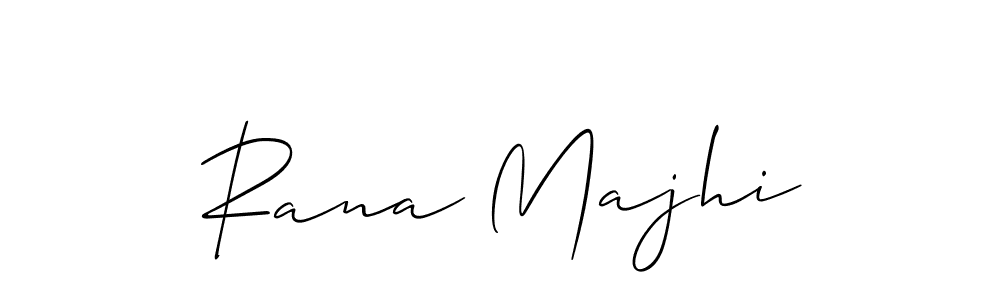 Also You can easily find your signature by using the search form. We will create Rana Majhi name handwritten signature images for you free of cost using Allison_Script sign style. Rana Majhi signature style 2 images and pictures png