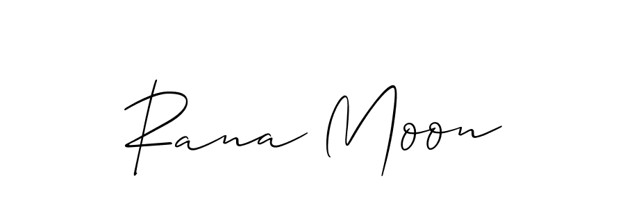 You should practise on your own different ways (Allison_Script) to write your name (Rana Moon) in signature. don't let someone else do it for you. Rana Moon signature style 2 images and pictures png