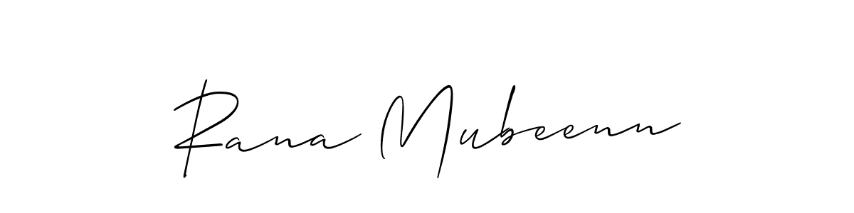 Best and Professional Signature Style for Rana Mubeenn. Allison_Script Best Signature Style Collection. Rana Mubeenn signature style 2 images and pictures png