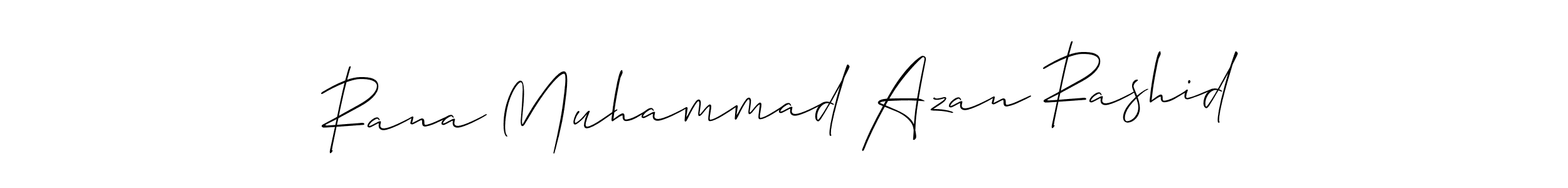 Also You can easily find your signature by using the search form. We will create Rana Muhammad Azan Rashid name handwritten signature images for you free of cost using Allison_Script sign style. Rana Muhammad Azan Rashid signature style 2 images and pictures png