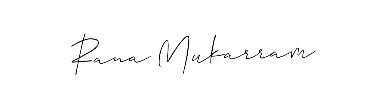 Also we have Rana Mukarram name is the best signature style. Create professional handwritten signature collection using Allison_Script autograph style. Rana Mukarram signature style 2 images and pictures png