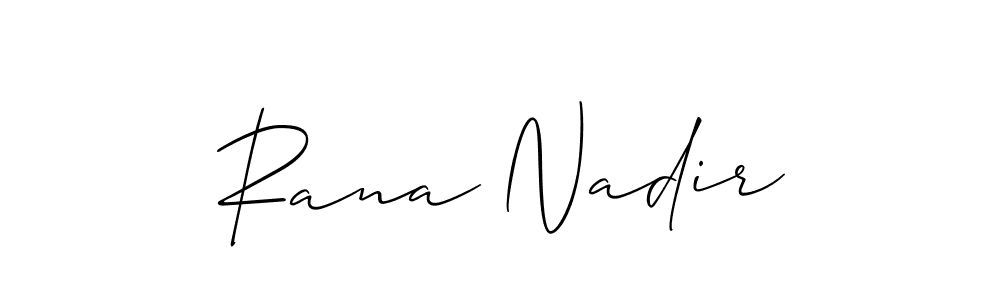 Make a beautiful signature design for name Rana Nadir. Use this online signature maker to create a handwritten signature for free. Rana Nadir signature style 2 images and pictures png