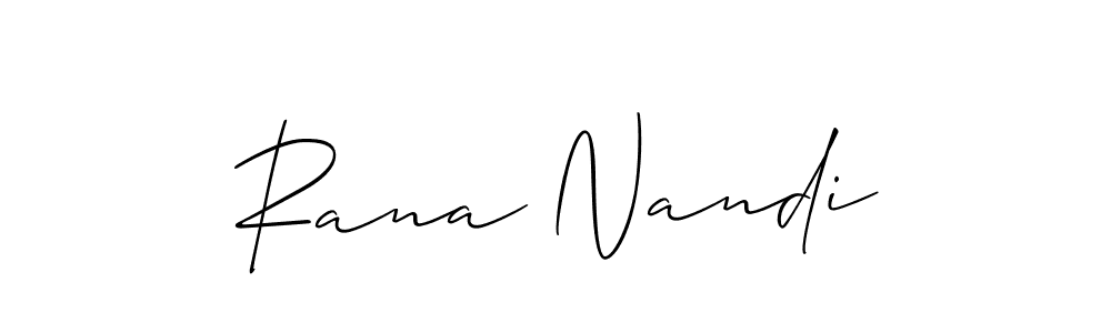 Use a signature maker to create a handwritten signature online. With this signature software, you can design (Allison_Script) your own signature for name Rana Nandi. Rana Nandi signature style 2 images and pictures png