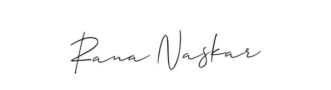 How to make Rana Naskar signature? Allison_Script is a professional autograph style. Create handwritten signature for Rana Naskar name. Rana Naskar signature style 2 images and pictures png