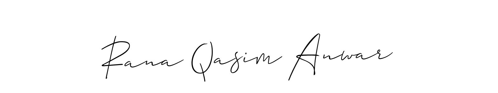 Also we have Rana Qasim Anwar name is the best signature style. Create professional handwritten signature collection using Allison_Script autograph style. Rana Qasim Anwar signature style 2 images and pictures png