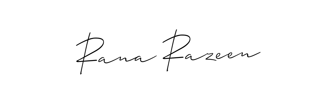 You should practise on your own different ways (Allison_Script) to write your name (Rana Razeen) in signature. don't let someone else do it for you. Rana Razeen signature style 2 images and pictures png