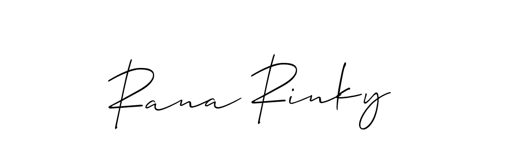 Design your own signature with our free online signature maker. With this signature software, you can create a handwritten (Allison_Script) signature for name Rana Rinky. Rana Rinky signature style 2 images and pictures png