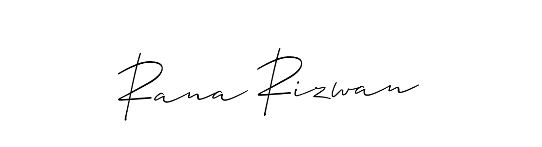 Also You can easily find your signature by using the search form. We will create Rana Rizwan name handwritten signature images for you free of cost using Allison_Script sign style. Rana Rizwan signature style 2 images and pictures png