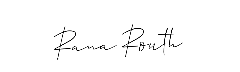 Make a beautiful signature design for name Rana Routh. With this signature (Allison_Script) style, you can create a handwritten signature for free. Rana Routh signature style 2 images and pictures png