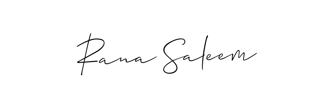 How to make Rana Saleem name signature. Use Allison_Script style for creating short signs online. This is the latest handwritten sign. Rana Saleem signature style 2 images and pictures png