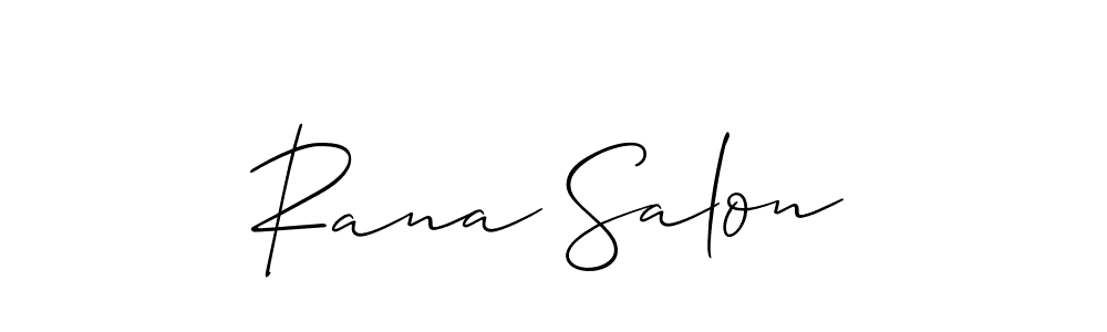Allison_Script is a professional signature style that is perfect for those who want to add a touch of class to their signature. It is also a great choice for those who want to make their signature more unique. Get Rana Salon name to fancy signature for free. Rana Salon signature style 2 images and pictures png
