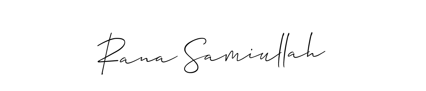 How to make Rana Samiullah signature? Allison_Script is a professional autograph style. Create handwritten signature for Rana Samiullah name. Rana Samiullah signature style 2 images and pictures png