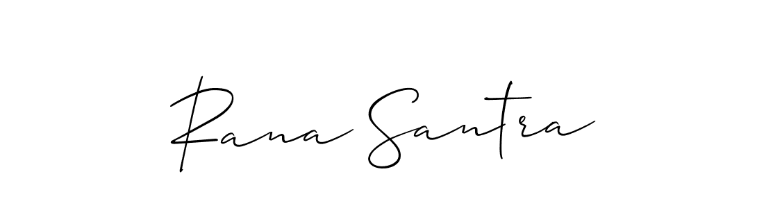 Make a beautiful signature design for name Rana Santra. With this signature (Allison_Script) style, you can create a handwritten signature for free. Rana Santra signature style 2 images and pictures png