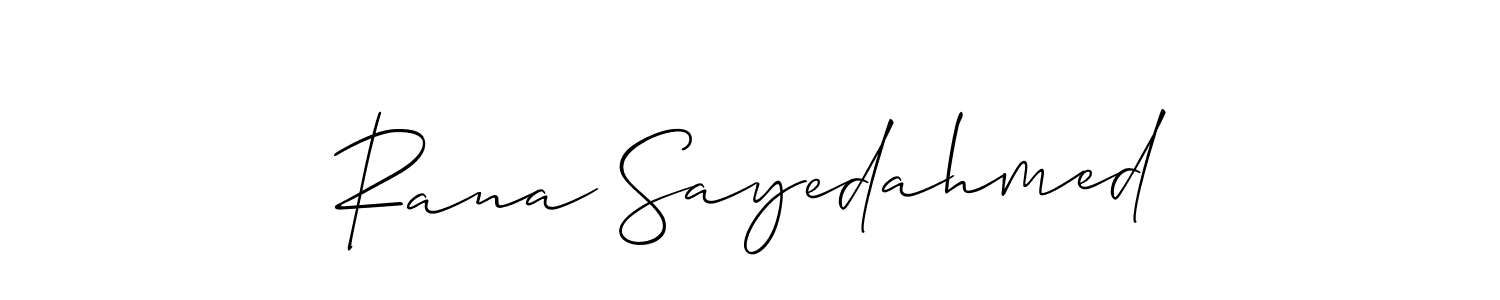 How to make Rana Sayedahmed signature? Allison_Script is a professional autograph style. Create handwritten signature for Rana Sayedahmed name. Rana Sayedahmed signature style 2 images and pictures png