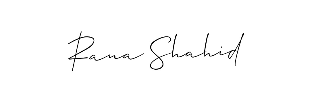 Also we have Rana Shahid name is the best signature style. Create professional handwritten signature collection using Allison_Script autograph style. Rana Shahid signature style 2 images and pictures png