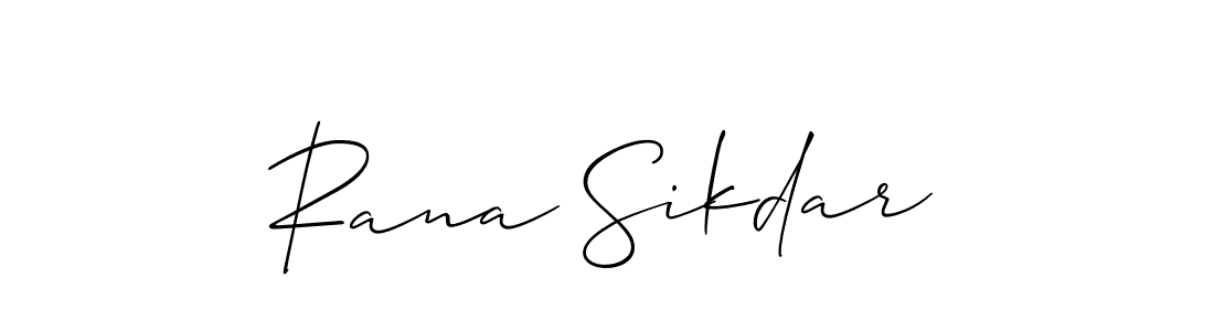 The best way (Allison_Script) to make a short signature is to pick only two or three words in your name. The name Rana Sikdar include a total of six letters. For converting this name. Rana Sikdar signature style 2 images and pictures png