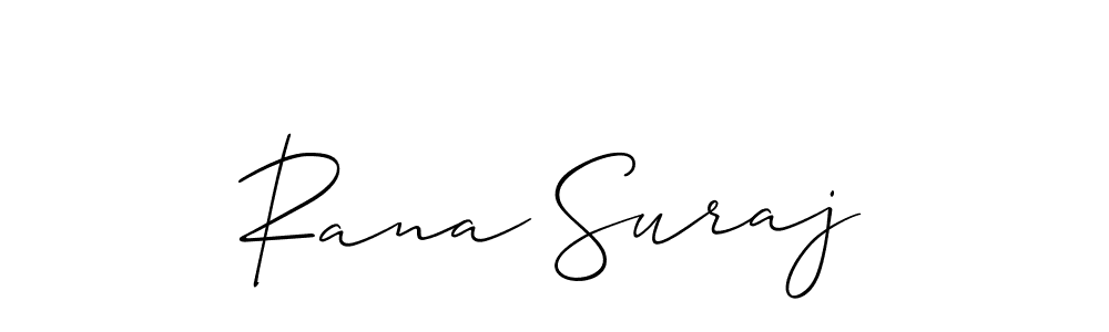 Make a beautiful signature design for name Rana Suraj. With this signature (Allison_Script) style, you can create a handwritten signature for free. Rana Suraj signature style 2 images and pictures png
