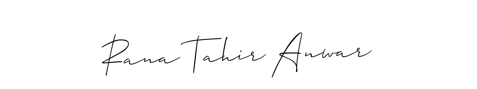 Use a signature maker to create a handwritten signature online. With this signature software, you can design (Allison_Script) your own signature for name Rana Tahir Anwar. Rana Tahir Anwar signature style 2 images and pictures png