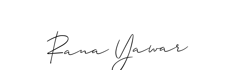 Allison_Script is a professional signature style that is perfect for those who want to add a touch of class to their signature. It is also a great choice for those who want to make their signature more unique. Get Rana Yawar name to fancy signature for free. Rana Yawar signature style 2 images and pictures png