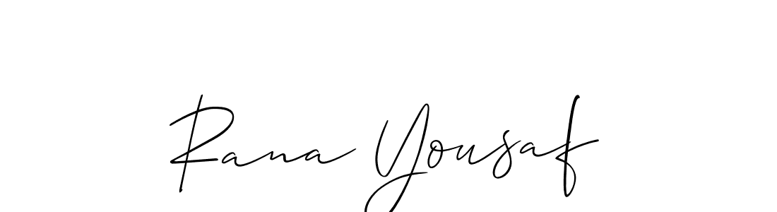 Create a beautiful signature design for name Rana Yousaf. With this signature (Allison_Script) fonts, you can make a handwritten signature for free. Rana Yousaf signature style 2 images and pictures png