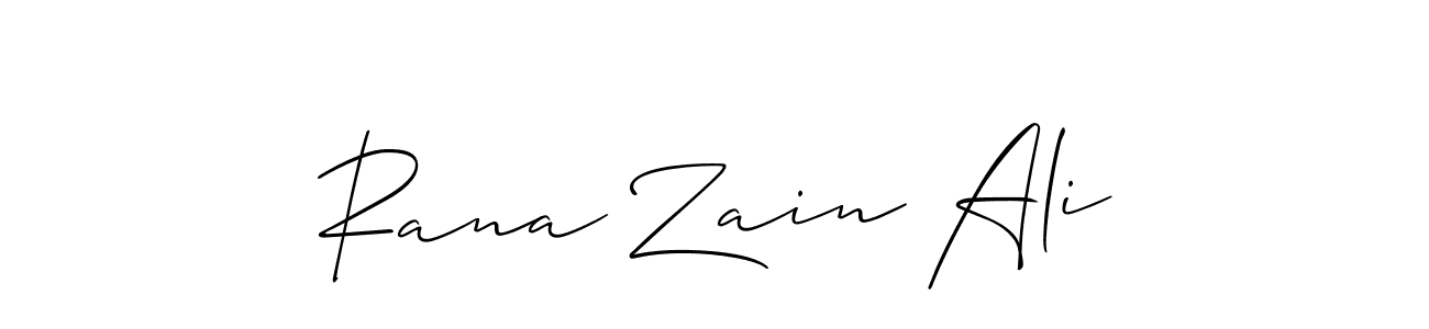 Create a beautiful signature design for name Rana Zain Ali. With this signature (Allison_Script) fonts, you can make a handwritten signature for free. Rana Zain Ali signature style 2 images and pictures png