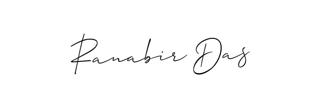 Use a signature maker to create a handwritten signature online. With this signature software, you can design (Allison_Script) your own signature for name Ranabir Das. Ranabir Das signature style 2 images and pictures png