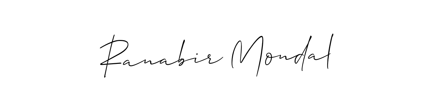 Use a signature maker to create a handwritten signature online. With this signature software, you can design (Allison_Script) your own signature for name Ranabir Mondal. Ranabir Mondal signature style 2 images and pictures png