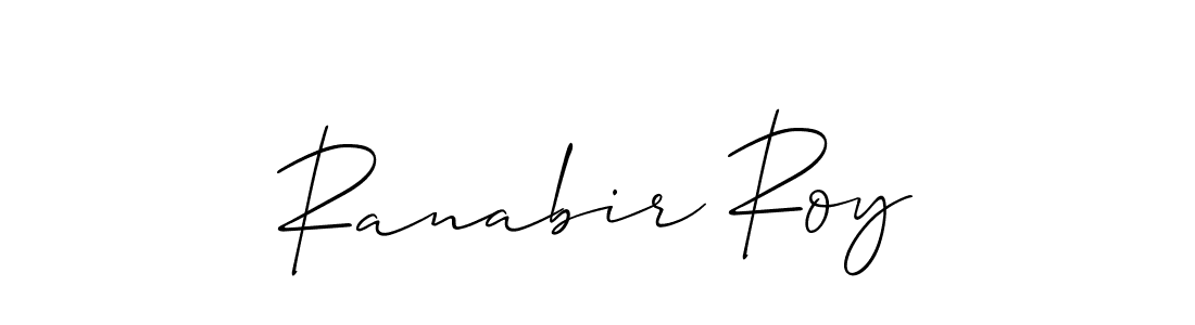 How to make Ranabir Roy name signature. Use Allison_Script style for creating short signs online. This is the latest handwritten sign. Ranabir Roy signature style 2 images and pictures png