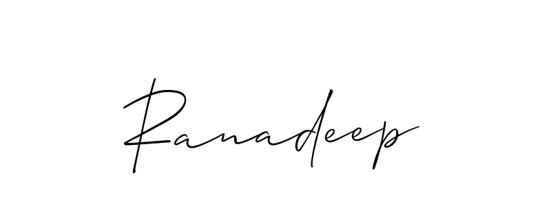Make a beautiful signature design for name Ranadeep. With this signature (Allison_Script) style, you can create a handwritten signature for free. Ranadeep signature style 2 images and pictures png