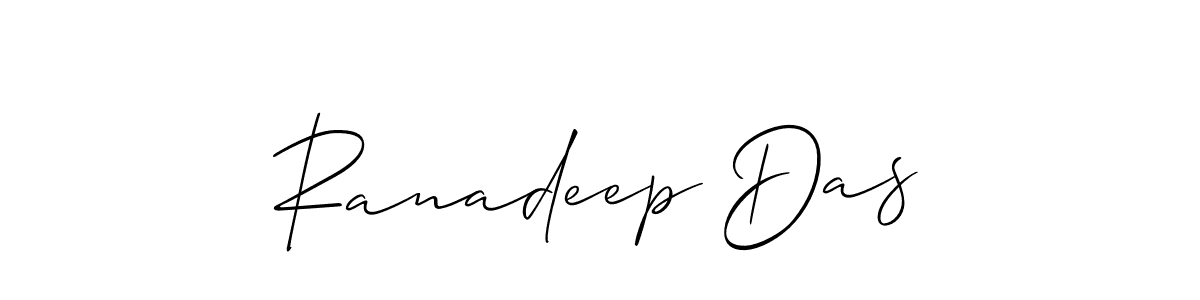 How to make Ranadeep Das name signature. Use Allison_Script style for creating short signs online. This is the latest handwritten sign. Ranadeep Das signature style 2 images and pictures png
