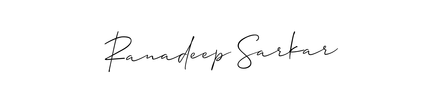 Make a short Ranadeep Sarkar signature style. Manage your documents anywhere anytime using Allison_Script. Create and add eSignatures, submit forms, share and send files easily. Ranadeep Sarkar signature style 2 images and pictures png