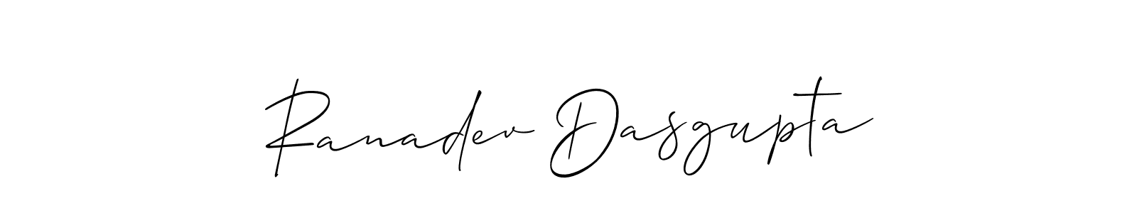 Make a short Ranadev Dasgupta signature style. Manage your documents anywhere anytime using Allison_Script. Create and add eSignatures, submit forms, share and send files easily. Ranadev Dasgupta signature style 2 images and pictures png