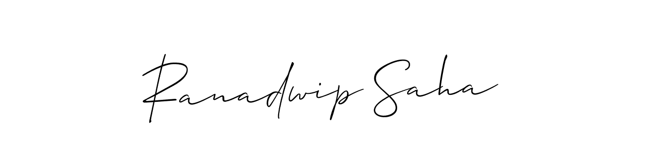 Use a signature maker to create a handwritten signature online. With this signature software, you can design (Allison_Script) your own signature for name Ranadwip Saha. Ranadwip Saha signature style 2 images and pictures png