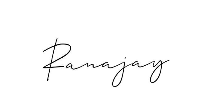 Also we have Ranajay name is the best signature style. Create professional handwritten signature collection using Allison_Script autograph style. Ranajay signature style 2 images and pictures png