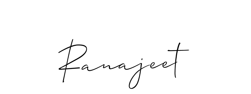 How to make Ranajeet signature? Allison_Script is a professional autograph style. Create handwritten signature for Ranajeet name. Ranajeet signature style 2 images and pictures png