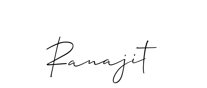 The best way (Allison_Script) to make a short signature is to pick only two or three words in your name. The name Ranajit include a total of six letters. For converting this name. Ranajit signature style 2 images and pictures png