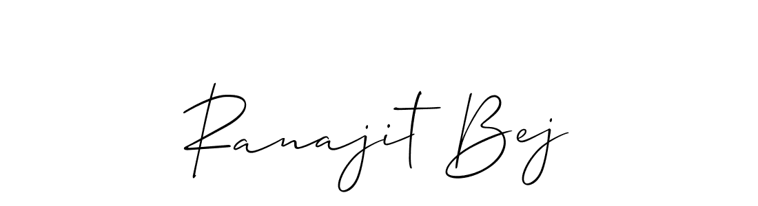 Use a signature maker to create a handwritten signature online. With this signature software, you can design (Allison_Script) your own signature for name Ranajit Bej. Ranajit Bej signature style 2 images and pictures png