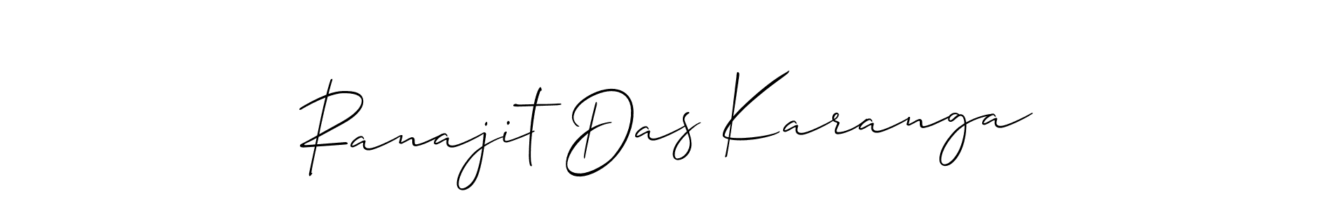 This is the best signature style for the Ranajit Das Karanga name. Also you like these signature font (Allison_Script). Mix name signature. Ranajit Das Karanga signature style 2 images and pictures png