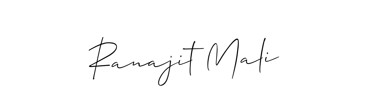 Design your own signature with our free online signature maker. With this signature software, you can create a handwritten (Allison_Script) signature for name Ranajit Mali. Ranajit Mali signature style 2 images and pictures png