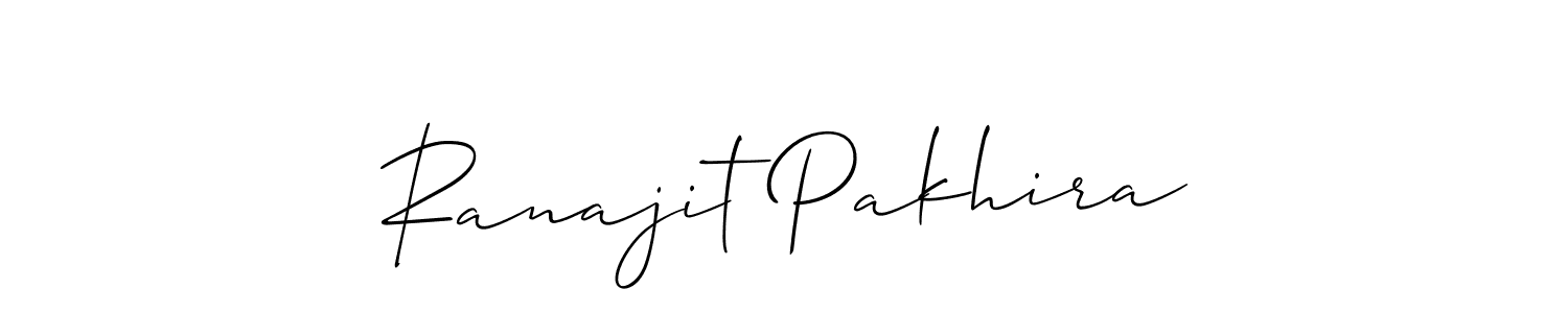 Ranajit Pakhira stylish signature style. Best Handwritten Sign (Allison_Script) for my name. Handwritten Signature Collection Ideas for my name Ranajit Pakhira. Ranajit Pakhira signature style 2 images and pictures png