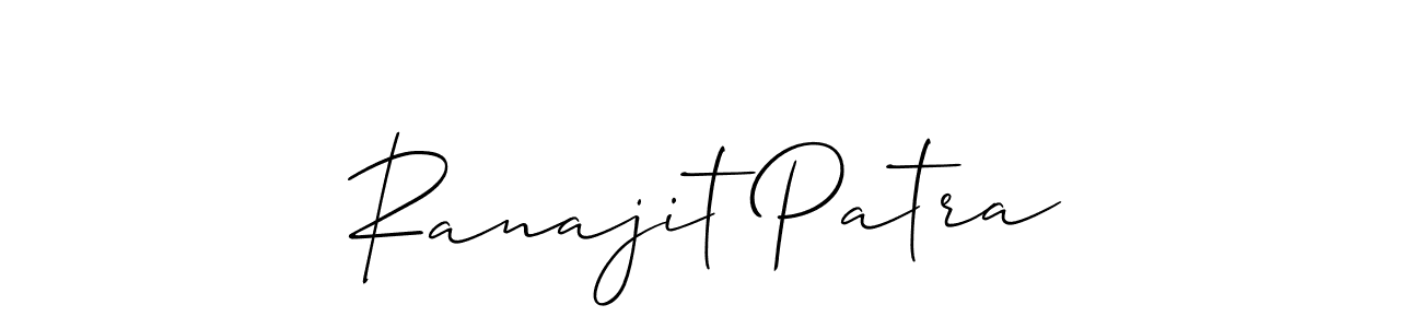 Make a short Ranajit Patra signature style. Manage your documents anywhere anytime using Allison_Script. Create and add eSignatures, submit forms, share and send files easily. Ranajit Patra signature style 2 images and pictures png