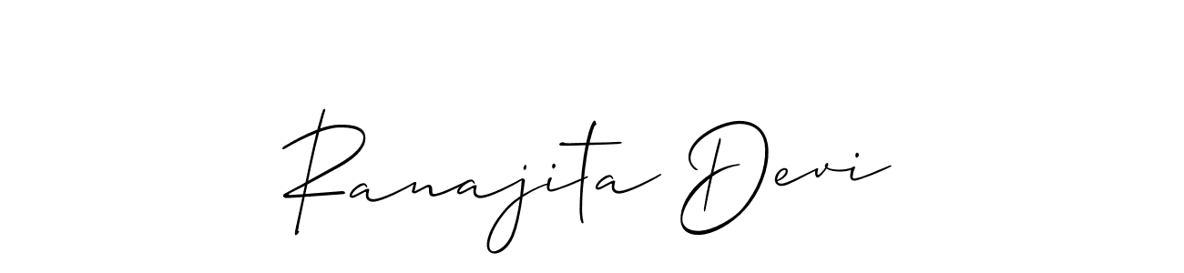 Also we have Ranajita Devi name is the best signature style. Create professional handwritten signature collection using Allison_Script autograph style. Ranajita Devi signature style 2 images and pictures png