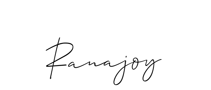 How to make Ranajoy signature? Allison_Script is a professional autograph style. Create handwritten signature for Ranajoy name. Ranajoy signature style 2 images and pictures png