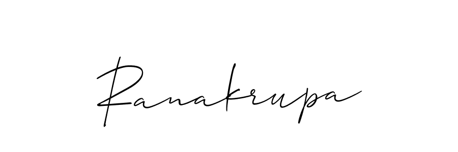 How to make Ranakrupa name signature. Use Allison_Script style for creating short signs online. This is the latest handwritten sign. Ranakrupa signature style 2 images and pictures png