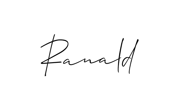 You should practise on your own different ways (Allison_Script) to write your name (Ranald) in signature. don't let someone else do it for you. Ranald signature style 2 images and pictures png